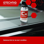 Gtechniq C4 Permanent Trim Restorer 30ml - Revitalizes Faded Trim | Restores Faded Plastic Trim, UV Resistant Coating for Long-Term Protection, Keeps Exterior Black & Glossy