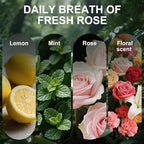 Car Air Freshener Diffuser Rose Dew Scented 2 Pack, Car Fresheners Vent Clip Leather Design, Car Diffuser Flower Scented for 30 days Long Lasting Winered