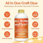 Crafts Sealer Matte Finish, 200ml All Purpose Craft Glue, Varnish, and Finish, All in One Craft Glue for Wood, Paper, Acrylic Paints, Ceramics, Fabrics, Clay (Matte)