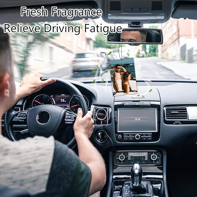 Custom Air Fresheners with Picture, Personalized Photo Air Freshener for Car Wardrobe Bathroom Hanging Ornaments (Rectangle-)