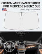 Proadsy 2026 Upgrade Front Windshield Sunshade Foldable Sun Shade Sun Visor Custom Fit 2016-2019 GLE-Class Accessories