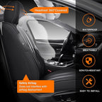 Seat Covers, Car Seat Covers Front Seats, Car Seat Cover, Car Seat Protector Waterproof, Car Seat Cushion Nappa Leather, Black Seat Covers Carseat Cover Universal Fit for Most Cars