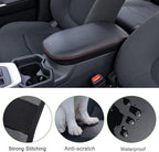 JDMCAR Center Console Armrest Cover for 2025 Toyota RAV4 Accessories 2024 2023 2022 2021 2020 2019 Leather Middle Console Lid Cover Pad Protector Elbow Arm Rest Covering Car-(Red)