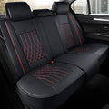 Aierxuan Rear Car Seat Covers Universal Fit for Honda Civic Accord Crv, Toyota Camry Prius Rav4 Corolla, Kia, Lexus, Nissan, Mazda, Jeep Cherokee and Most Cars, with Waterproof Leather (Black and Red)