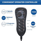 Sotion Seat Massager, Vibrating Back Massager for Chair Massage Cushion, 10 Vibrations to Relieve Stress and Fatigue for Back, Shoulder and Thighs
