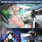 Robot Intelligent Aromatherapy Machine, Smart Cute Robot Car Air Freshener, Fine Spray/Fillable/Four-Gear Adjustment/Vibration Sensing/On-Off/Large Capacity Long-Lasting Fragrance/V1(Black, Hilton)