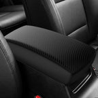 Autorder Center Console Cover for Nissan Sentra 2020 2021 2022 2023 2024 2025 Accessories Carbon Fiber Armrest Cover Anti-Scratch Middle Console Pad Leather Armrest Protector