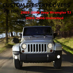 AOMSAZTO Custom Seat Covers for Jeep Wrangler: TJ 2003 2004 2005 2006 Unlimited 2004-2006 Leather Car Seats Cover Full Set Black