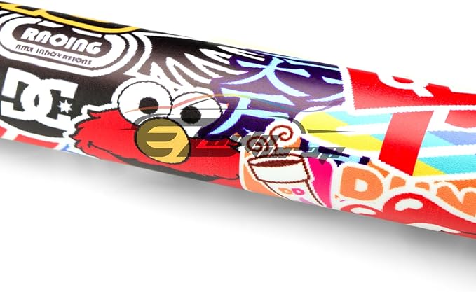 Free Tool Kit EZAUTOWRAP ES Bomber Hellaflush Anime Cartoon Car Vinyl Wrap Sticker Decal Air Release - 60"X480" (5FT X 40FT)