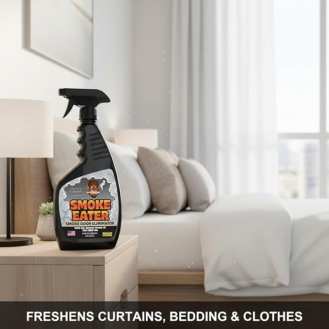 Smoke Eater Odor Eliminator Spray, Black Glacier, 22 oz — Breaks Down Smoke Odor at the Molecular Level — Works on Fabric, Cars, Furniture — Made in USA