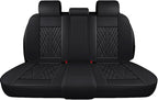 Premium Nappa Leatherette Car Seat Cover Set Custom Fit for Honda CR-V CRV 2000-2023 2024 2025 2026 Water-Proof Breathable Faux Leather Seat Cushion Protectors (Full Set 5 Seats,Black)