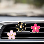 Frienda 8 Pcs Daisy Flower Air Vent Clip Black Pink White Car Accessories Air Conditioning Outlet Clip Freshener Dashboard Accessories Charm Car Inter Decor