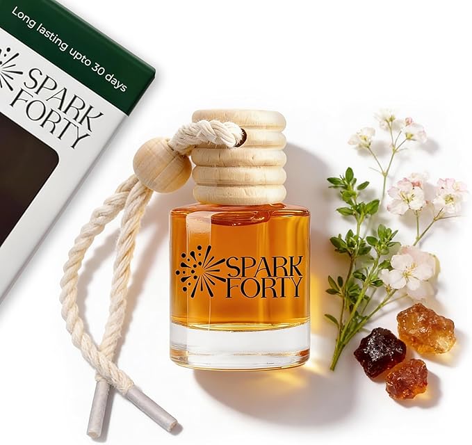 Floral Car Perfume Car Air Freshener 30-Day Luxury Hanging Diffuser Perfume Bouquet Gift for Men & Women, Essential Oil Scent Long-Lasting for Car SUV Truck