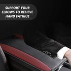 Stylish Car Center Console Cover,PU Leather Car Armrest Cover Prevent Scratches on Center Console,Universal Car Armrest Cushion Car Accessories Interior for Car SUV Truck (Burgundy)