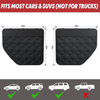 Dog Car Door Protector – 20% Larger Design for Sedans, Family Cars and Small SUVS, 2 Packs Thickened Waterproof Door Panel Covers, Protects Doors from Dog Scratching