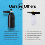 Foam Cannon for Pressure Washer Wide Mouth | High Performance 1/4'' Quick Connector Adjustable Thick Snow Foam Lance | 1.1mm Orifice Pressure Washer Soap Attachment Foamer Car Detailing Soap Cannon 1L