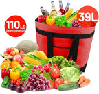 mosago 2PK Reusable Grocery Tote Bags, Insulated Cooler Shopping Bag for Women, Pizza/Food Delivery Bags to Keep Food Hot/Cold for Commercial Food Transport, Cooler Bag for Travel/Picnic, Collapsible