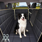 Lassie Dog Car Hammock for 2018-2026 Tesla Model 3 Back Seat Pet Cover for Dogs with 4 Headrests and 2 Seat Belts, 100% Waterproof Backseat Hammock Pet Seat Protector for Tesla Model 3