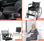 Car Seat Cushion, Comfort Memory Foam Car Cushions for Driving - Sciatica & Lower Back Pain Relief, Driver Seat Pillow for Auto, Office Chair, Wheelchair - Black