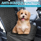 Dog Car Seat Cover, Waterproof & Scratchproof Dog Seat Protector, Pet Car Seat Cover Front Seat with Buckle and Padded, Universal Dog Seat Cover for Trucks, Cars, SUVs, MPVs