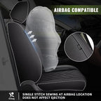 AOMSAZTO Front Seat Covers for Car Fit for Kia Sorento 2007-2025 2026: Premium Seat Covers Waterproof Leather Automotive Seat Cushion Protector Compatible with Airbag(2PCS Front,Black)