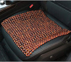 Wood Beaded Auto Car Seat Bead Cover,Natural Rosewood Wooden Bead Cool Refreshing Back Massaging Comfort Cushion Mat,Premium Quality Universal for Car Truck on Summer (Square mat)