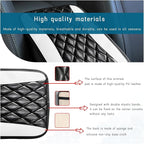 Car Center Console Cushion Pad, Universal Leather Waterproof Armrest Seat Box Cover, Comfortable Auto Armrest Cover Protector, Car Interior Decor Accessories for Most Vehicles (Black & White)