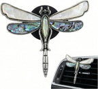 Dragonfly Car Vent Clips Cute Air Freshener Clip Accessories Decorations for Decor Iridescent Abalone Dashboard Ornament for Women