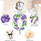 Purple Grape Portable U-Shape car Pillow Travel kit Sleep Neck Cushion