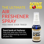 Scent Bomb Air Freshener Spray, 100% Oil Based Concentrated Air Freshener, Air Freshener Spray for Car, Room, Bathroom and Odor Eliminator (Vanilla-Licious)