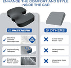 Skechers Memory Foam Seat Cushion,Office Chair Cushion for Tailbone Pain Relief,Butt Pillow for Office Chair,Car seat Cushion,Computer Desk,Long Sitting Office Workers,and Car Drivers,Black