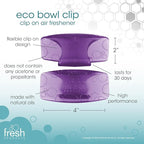 Fresh Products Eco Bowl Clip Air Freshener Versatile Design Toilet Freshener Trash Freshener Chemical Free Natural Oils Discreet Lasts 30 Days Made in the USA Fabulous 12 pk