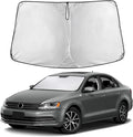 EcoNour Windshield Sunshade Compatible for Volkswagen VW Jetta 2011-2016 2017 2018, Sun Visor for Front Windshield & Window Sun Shade Cover, UV Heat Blocker & Protector, Car Accessories