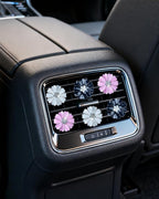 Bling Flower Air Freshener Vent Clips Car Accessories, 6Pcs Rhinestone Sparkly Air Vent Clips for Fresheners Car Decoration, Airs Freshener Vents Clip for Women Gifts