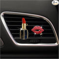 Car Air Vent Clips Red Lips, Rhinestone Lipstick Charms for Auto Diffuser Vent, Bling Diamond Decorations for Air Conditioning Outlet, Universal Vehicle Interior Accessories for Women Girls