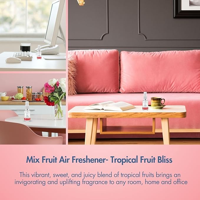 G's Breeze Mix Fruit Air Freshener - Vibrant Tropical Fruit Scent - Long Lasting Fragrance - Uplifting, Refreshing Aroma for Home & Office - Ideal for Creating a Sweet, Inviting Atmosphere Anywhere