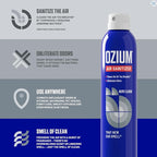 Ozium® 3.5 Oz. Air Sanitizer & Odor Eliminator for Homes, Cars, Offices and More, That New Car Smell Scent - 3 Pack