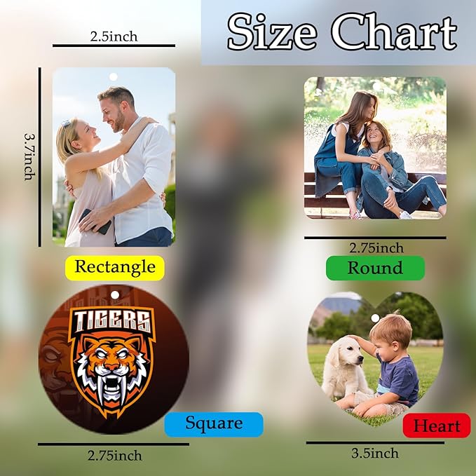 50-1000Pcs Custom Air Fresheners with Picture, Personalized Double Sided Photo/Text/Logo Air Freshener, Customized Gifts for Branding Business Events Promotions