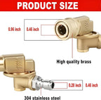 Selkie Pivoting Coupler Kit for Pressure Washer, 8 Pack Universal Power Pressure Washer Accessories Kit, 7 Nozzle Tips,1/4 Inch,4500 PSI