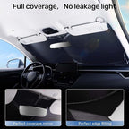 2025 Upgraded Zanch Car Front Windshield Sun Shade - Ultimate Uv Protection & Heat Reductionlinnovative No-Light Leakage TechnologylFoldable DesignPerfect Fit for Sedan, Small(59" x 29")