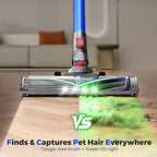 Cordless Vacuum Cleaner, Stick Vacuum Cleaners for Home with 40Kpa Powerful Suction, 45 Mins Runtime, 1.6L Dust Box, Anti-Tangle, 8-in-1 Rechargeable Vacuum for Hardwood Floor, Carpet, Pet Hair