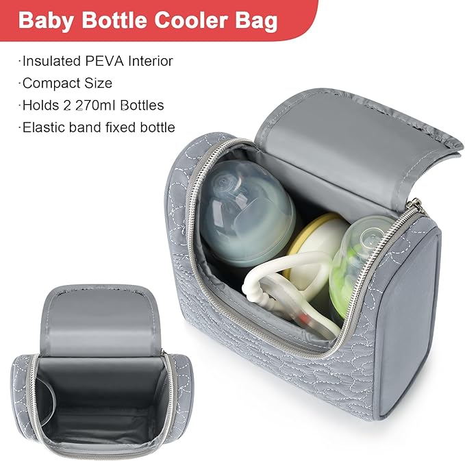 Accmor Breastmilk Cooler Bag, Insulated Baby Bottle Cooler Tote Bags for Nursing Mom Daycare, Portable Breast Milk Cooler Bag for Travel