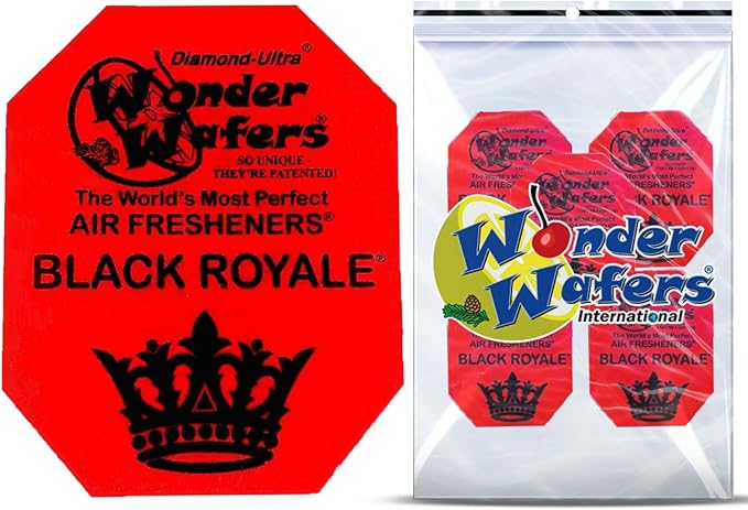 Wonder Wafers 10 Count Individually Wrapped Air Fresheners Black Royale
