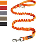 AUROTH Large Dog Leash - Heavy Duty Bungee, No Pull, Orange 6FT, 2 Padded Handles