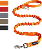 AUROTH Large Dog Leash - Heavy Duty Bungee, No Pull, Orange 6FT, 2 Padded Handles