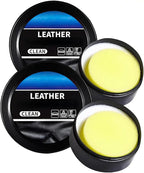 Leather Balm for Cars, Leather Cleaner and Conditioner for Car Interior, Multifunctional Cleaning and Care Cream & Cleaning Paste, Deep Cleaner & Leather Repair Kit for Furniture, Shoes, Bags(2PC)