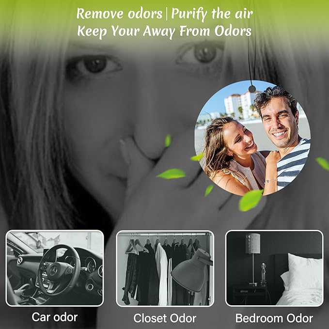 Custom Air Freshener with Picture - Photo Air Freshener for Car,Double-Sided Customized Photo Text, Personalized Gift for Boyfriend Men Car (Round)