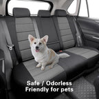 coverdream Rav4 Seat Covers Custom Fit for 2013-2018 Toyota Rav4 LE,Full Coverage Polyester Car Seat Protector(Full Set,Black & Gray)