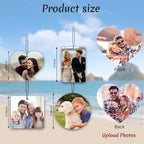 Custom Air Fresheners with Picture - Photo Air Freshener for Car,Double-Sided Customized Photo Text, Personalized Gift for Boyfriend Men Car (Heart)