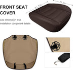 Car Seat Cover for Luxury & Comfort - PU Leather, Anti-Slip, Full Wrap Protection with Storage Pocket for Bottom Cushion - Universal Fit for 95% of Vehicles (Coffee Color,1 Piece)